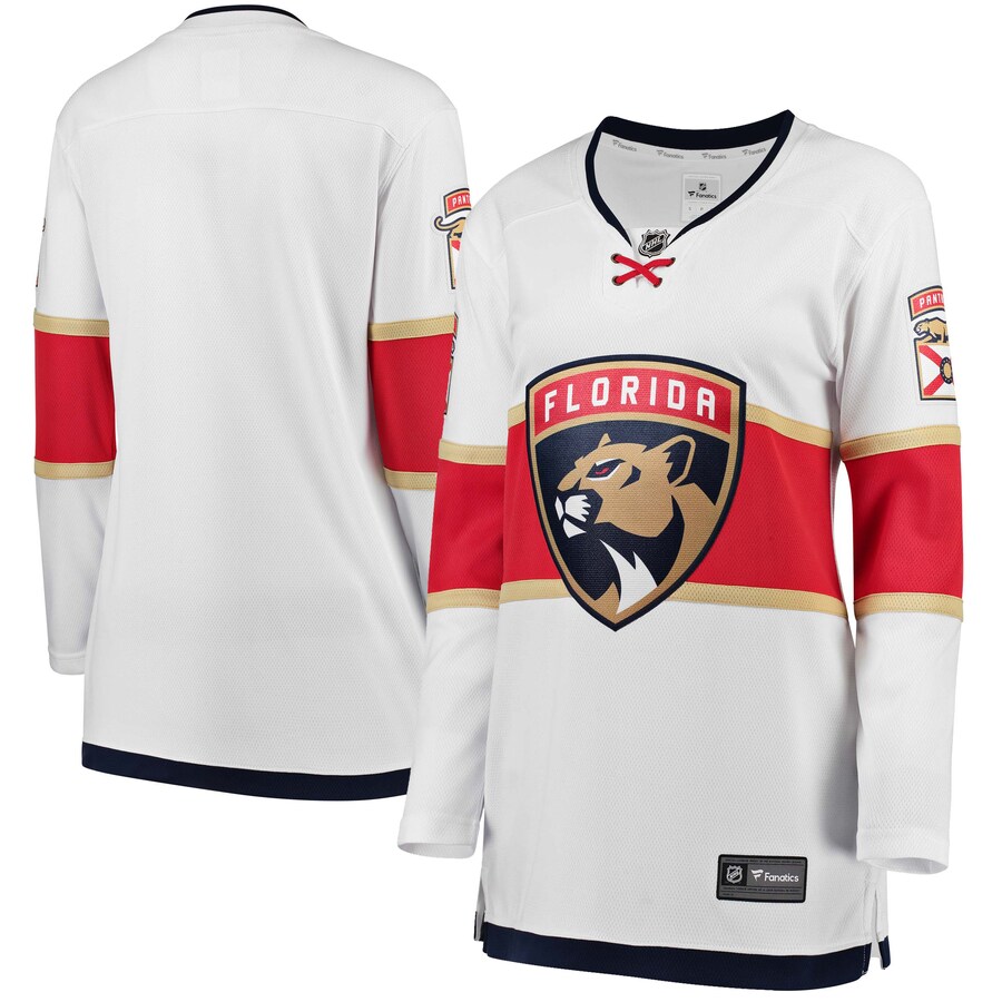 Women's Florida Panthers Fanatics Branded White Away Breakaway Jersey - ujerseystore
