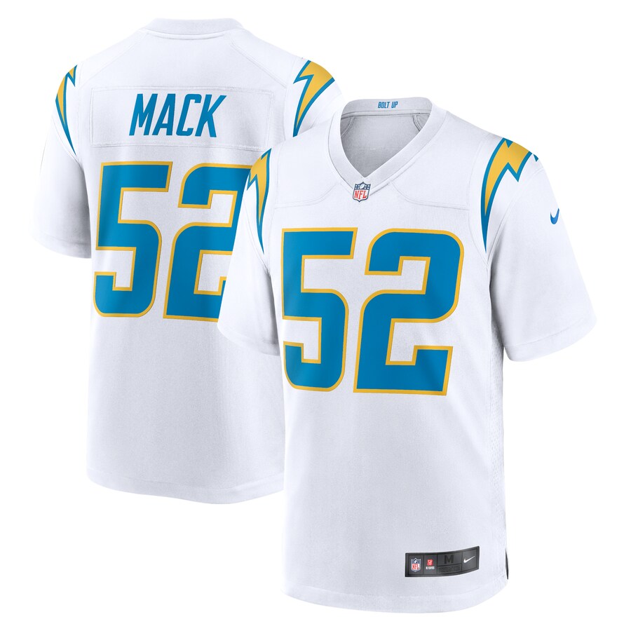 Men's Los Angeles Chargers Khalil Mack Nike White Game Jersey - ujerseystore