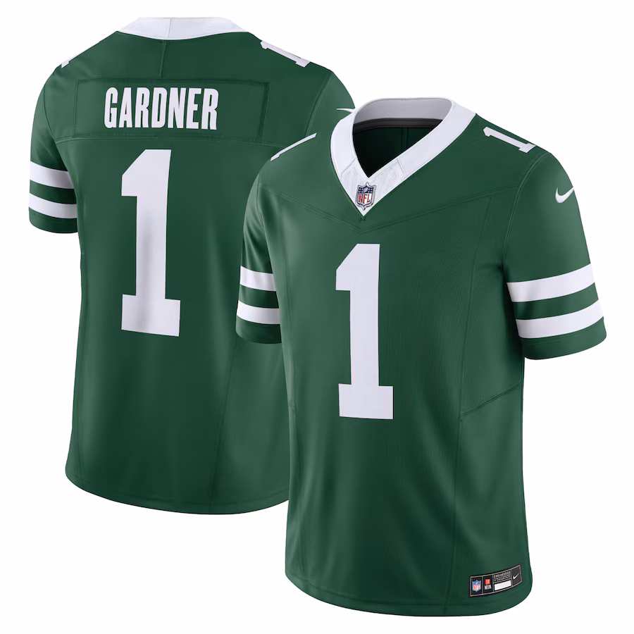 Men's New York Jets Ahmad Sauce Gardner Nike Legacy Green Vapor F.U.S.E. Limited Jersey - ujerseystore
