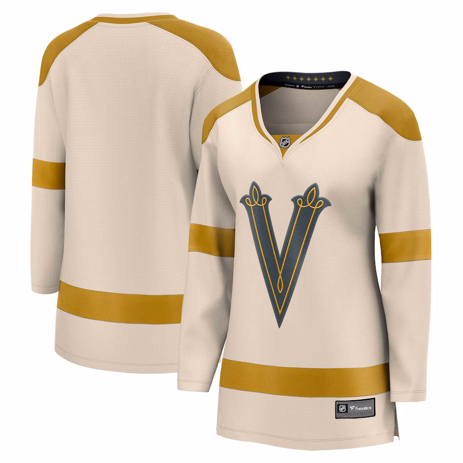 Women's Vegas Golden Knights Fanatics Cream 2024 NHL Winter Classic Breakaway Jersey - ujerseystore