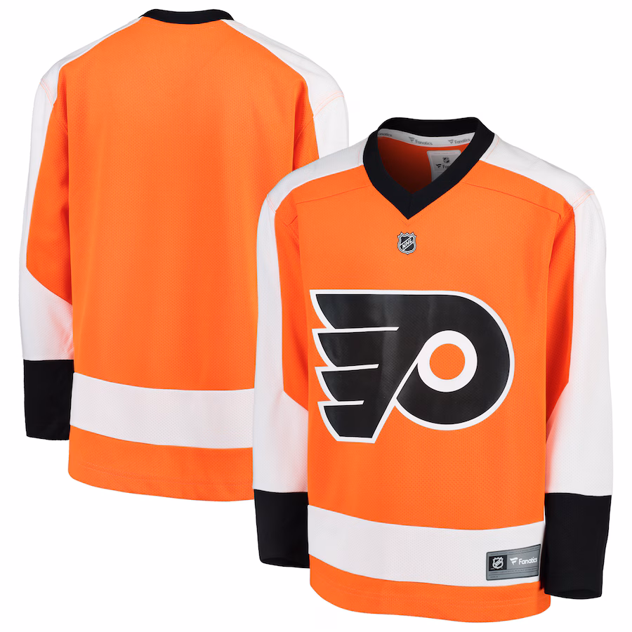 Youth Philadelphia Flyers Fanatics Orange Home Replica Blank Jersey - ujerseystore