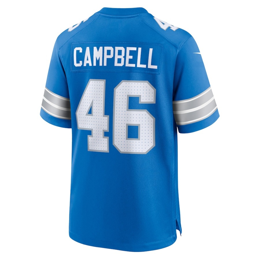 Men's Detroit Lions Jack Campbell Nike Blue Game Jersey - ujerseystore