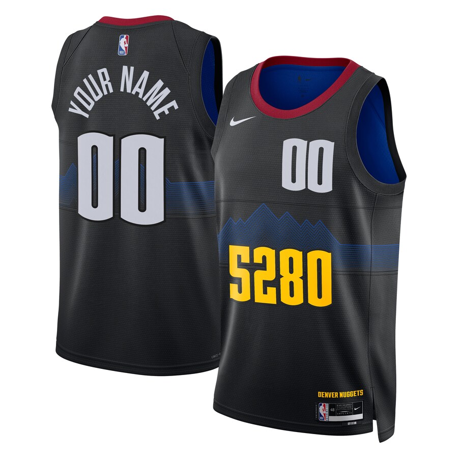 Unisex Denver Nuggets Nike Black 2023/24 Custom Swingman Jersey - City Edition - ujerseystore