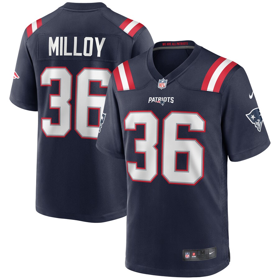 Men's New England Patriots Lawyer Milloy Nike Navy Game Retired Player Jersey - ujerseystore