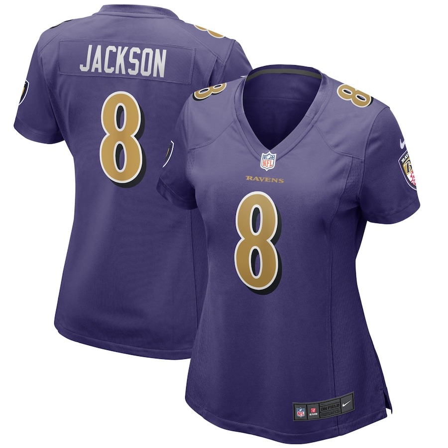 Women's Baltimore Ravens Lamar Jackson Nike Purple Alternate Game Player Jersey - ujerseystore