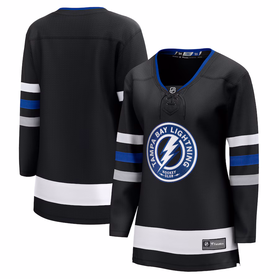 Women's Tampa Bay Lightning Fanatics Black Alternate Premier Breakaway Jersey - ujerseystore