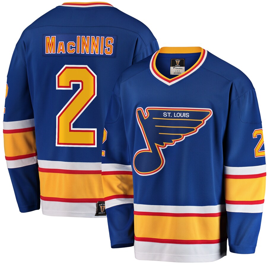 Men's St. Louis Blues Al Macinnis Fanatics Branded Blue Premier Breakaway Retired Player Jersey - ujerseystore