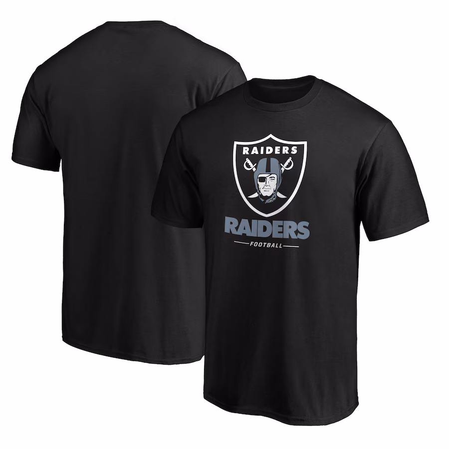 Men's Las Vegas Raiders Black Team Lockup T-Shirt - ujerseystore