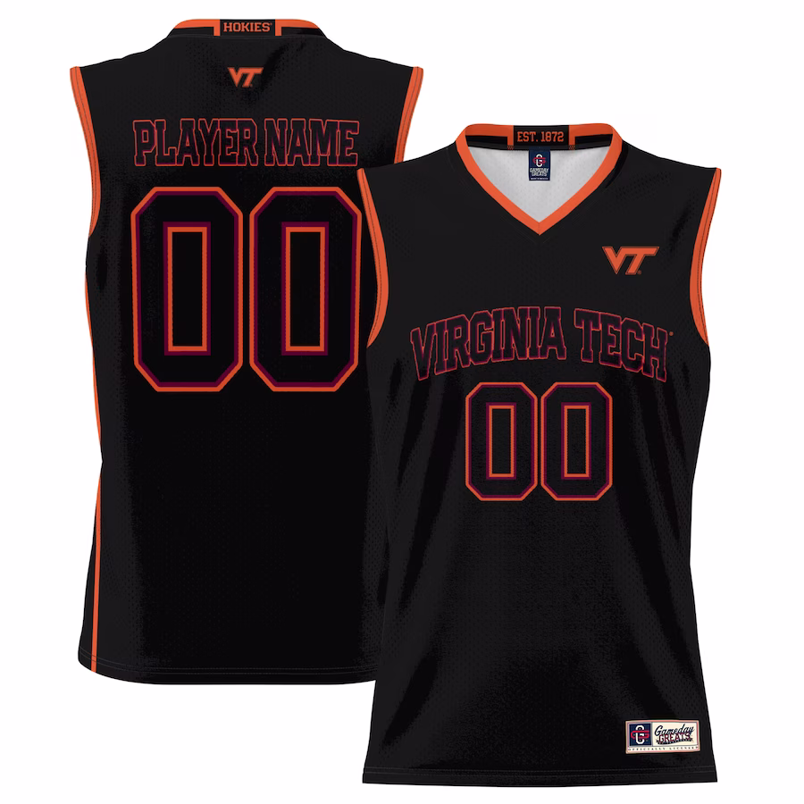 Virginia Tech Hokies GameDay Greats Men's NIL Pick-A-Player Lightweight Basketball Jersey - Black - ujerseystore