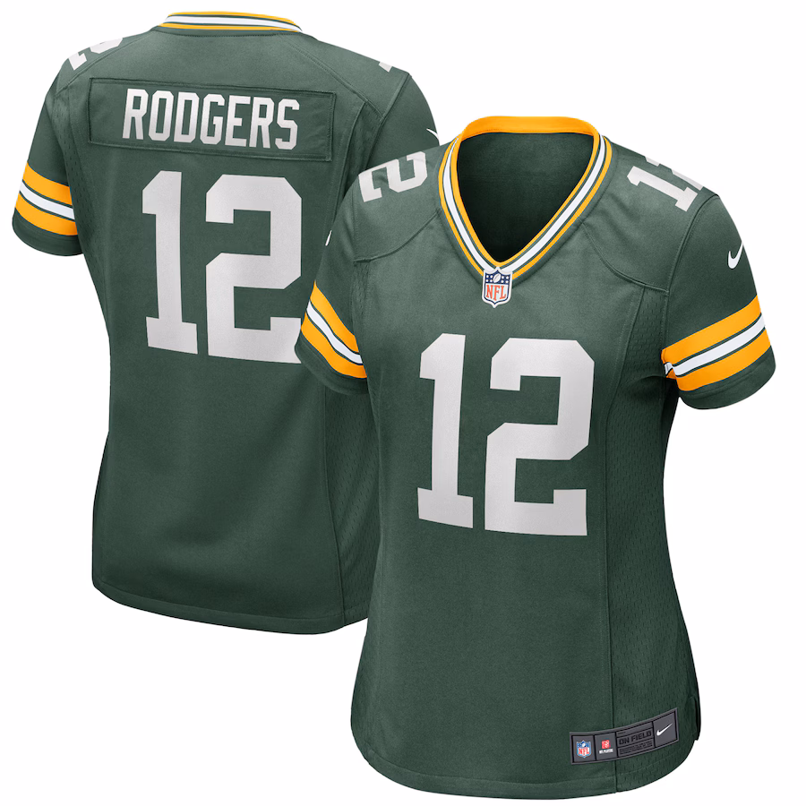 Women's Green Bay Packers Aaron Rodgers Nike Green Player Jersey - ujerseystore