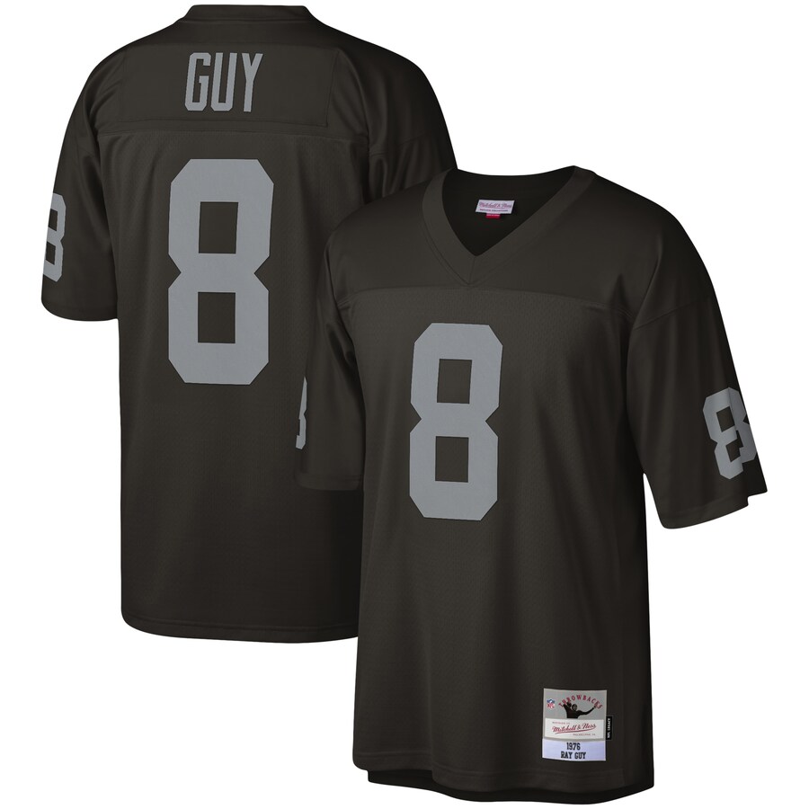Men's Las Vegas Raiders Ray Guy Mitchell & Ness Black Legacy Replica Jersey - ujerseystore