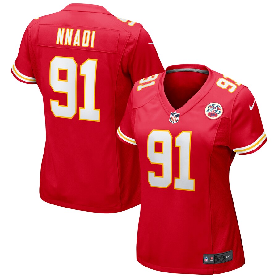 Women's Kansas City Chiefs Derrick Nnadi Nike Red Game Jersey - ujerseystore