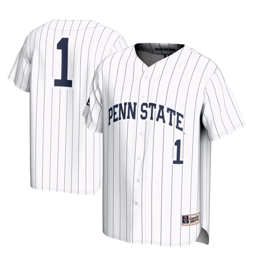 #1 Penn State Nittany Lions GameDay Greats Youth Lightweight Baseball Fashion Jersey - White - ujerseystore