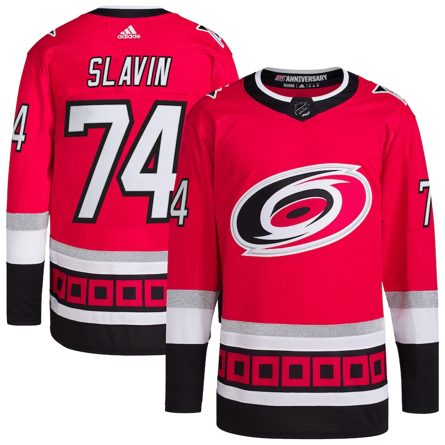 Men's Carolina Hurricanes Jaccob Slavin adidas Red Alternate Primegreen Authentic Player Jersey - ujerseystore