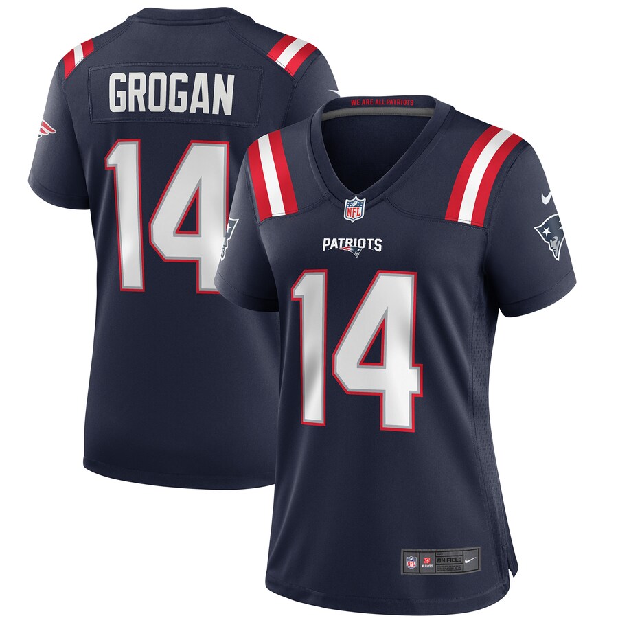 Women's New England Patriots Steve Grogan Nike Navy Game Retired Player Jersey - ujerseystore