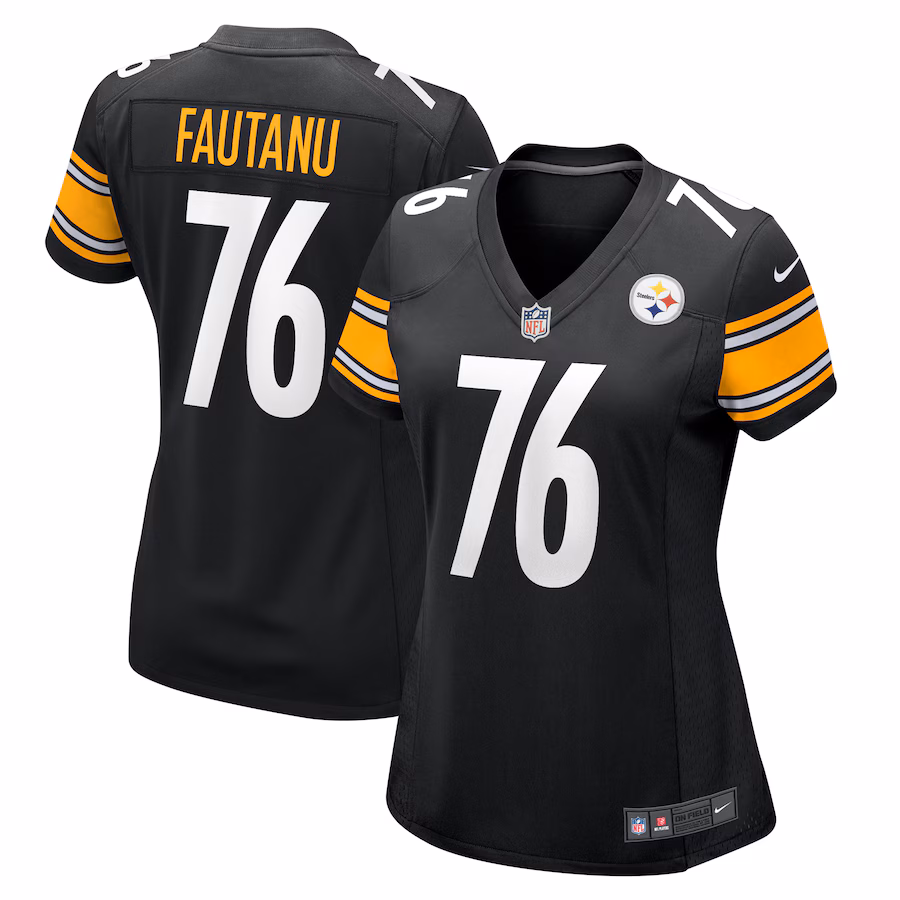 Women's Pittsburgh Steelers Troy Fautanu Nike  Black  Game Jersey - ujerseystore