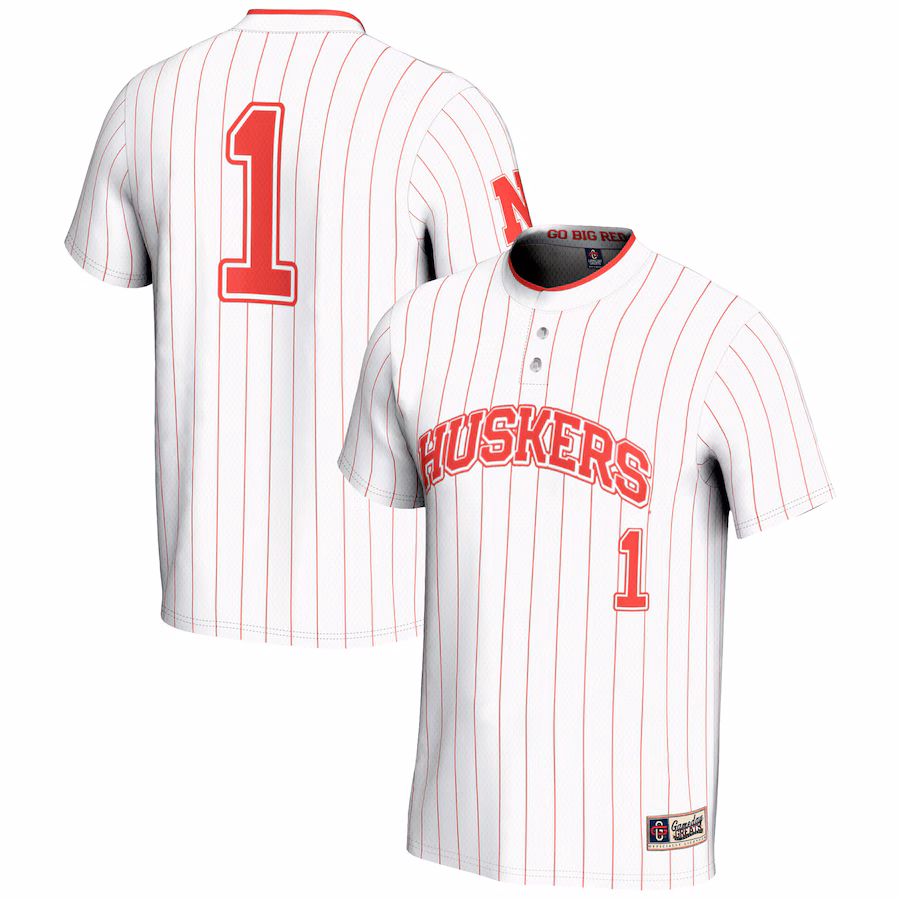 Unisex GameDay Greats #1 White Nebraska Huskers Lightweight Softball Jersey - ujerseystore