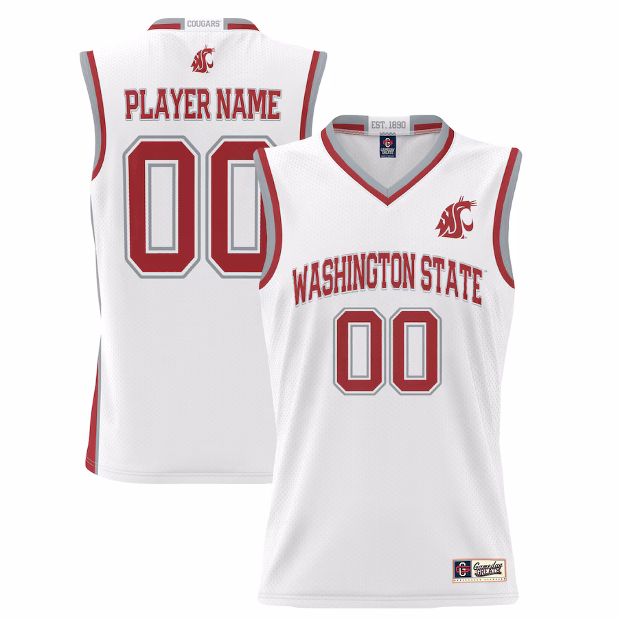 Washington State Cougars GameDay Greats Youth NIL Pick-A-Player Lightweight Basketball Jersey - White - ujerseystore