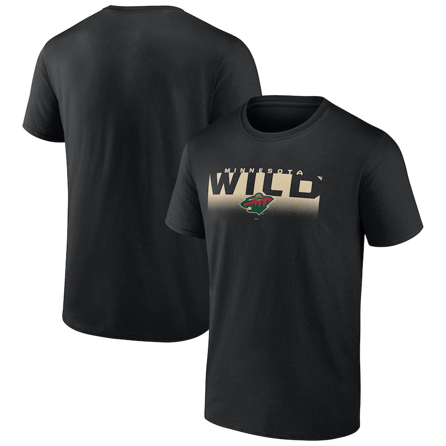 Men's Minnesota Wild Fanatics Black Iconic T-Shirt - ujerseystore