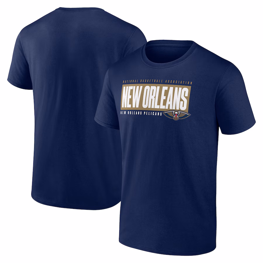 Men's New Orleans Pelicans Fanatics Navy Box Out T-Shirt - ujerseystore