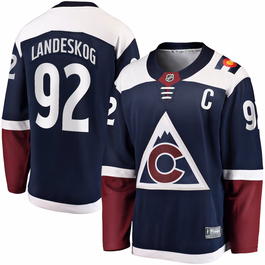 Men's Colorado Avalanche Gabriel Landeskog Fanatics Navy Premier Breakaway Player Jersey - ujerseystore