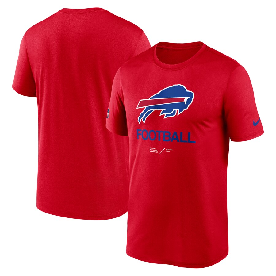 Men's Buffalo Bills Nike Red Sideline Infograph Performance T-Shirt - ujerseystore