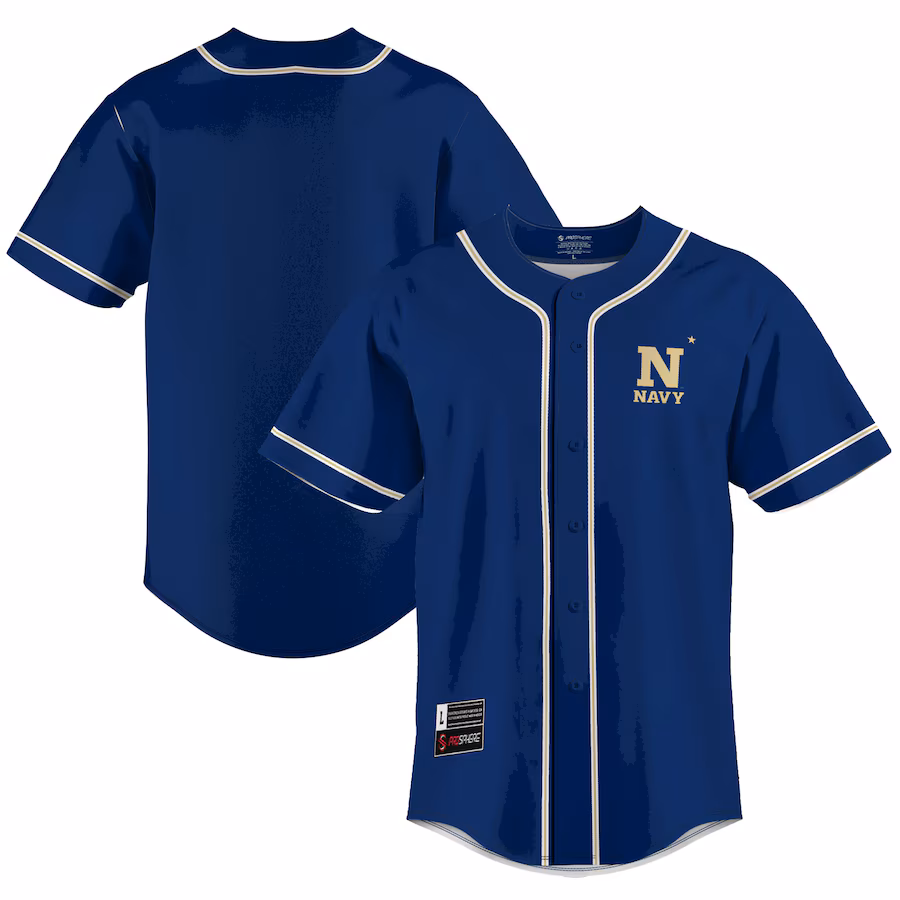 Men's GameDay Greats  Blue Navy Midshipmen  Lightweight Baseball Jersey - ujerseystore