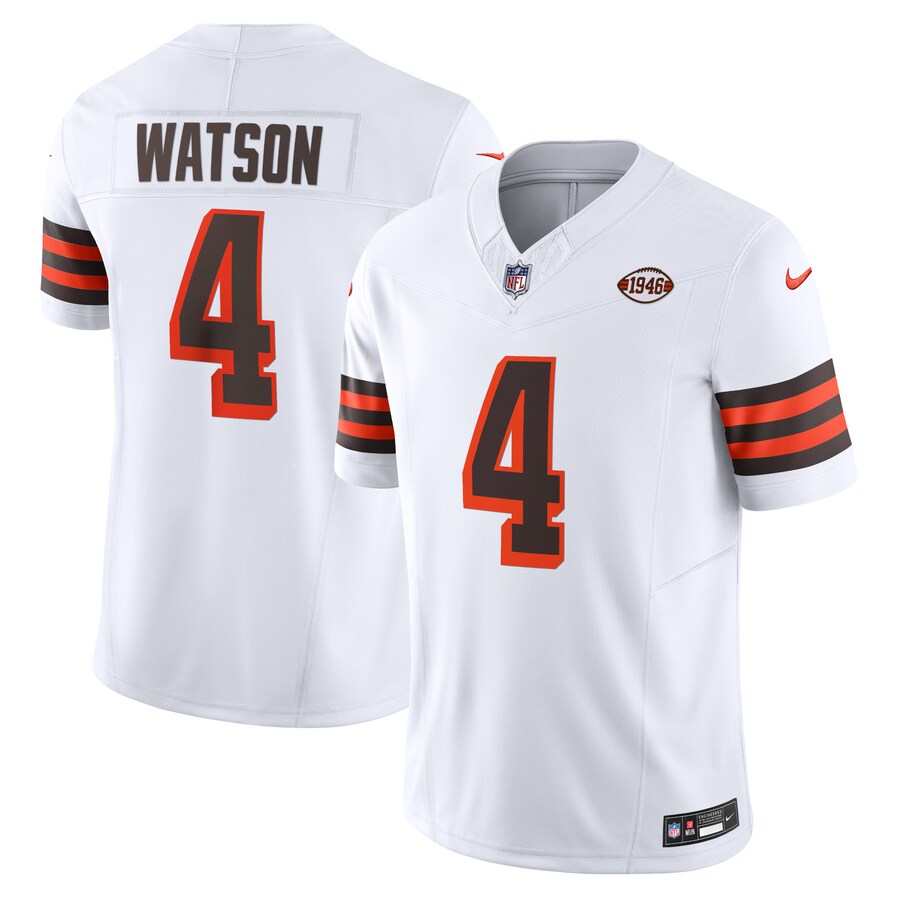 Men's Cleveland Browns Deshaun Watson Nike White Vapor F.U.S.E. Limited Jersey - ujerseystore