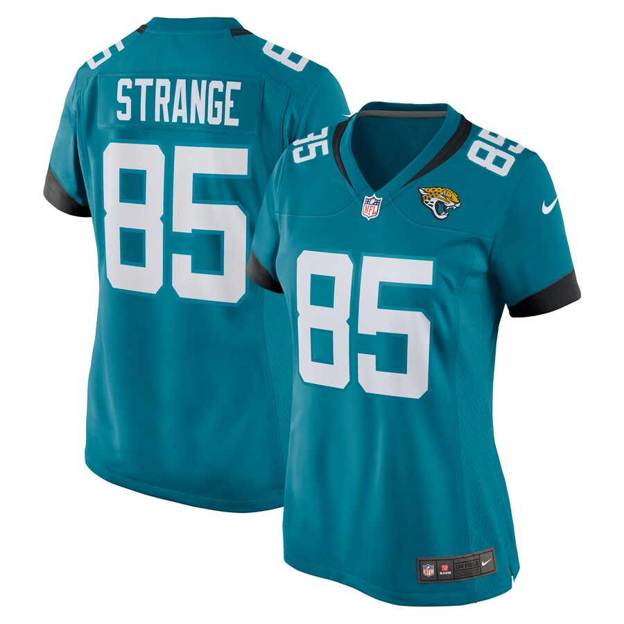 Women's Jacksonville Jaguars Brenton Strange Nike  Teal Team Game Jersey - ujerseystore