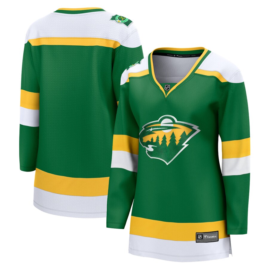 Women's Minnesota Wild Fanatics Branded Green 2023/24 Alternate Premier Breakaway Jersey - ujerseystore
