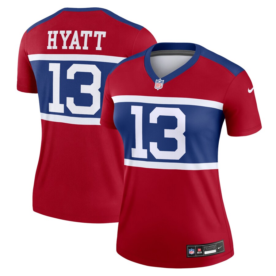 Women's New York Giants Jalin Hyatt Nike Century Red Alternate Legend Player Jersey - ujerseystore