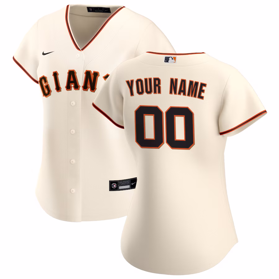 Women's San Francisco Giants Nike Cream Home Replica Custom Jersey - ujerseystore