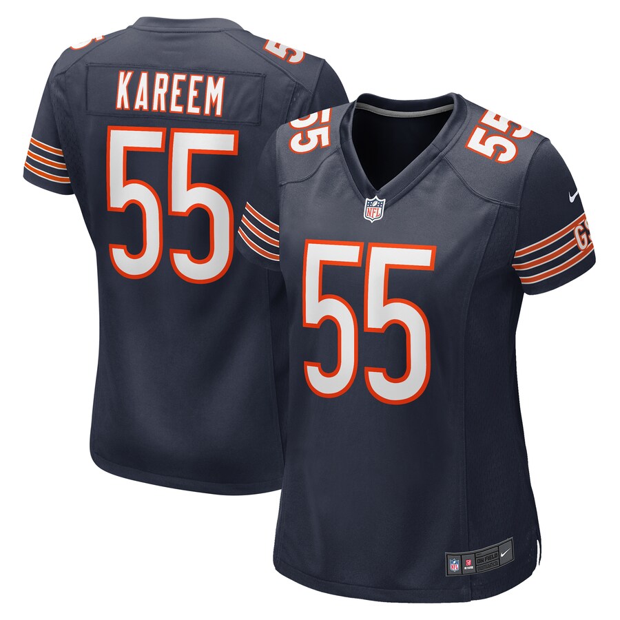 Women's Chicago Bears Khalid Kareem Nike  Navy Team Game Jersey - ujerseystore