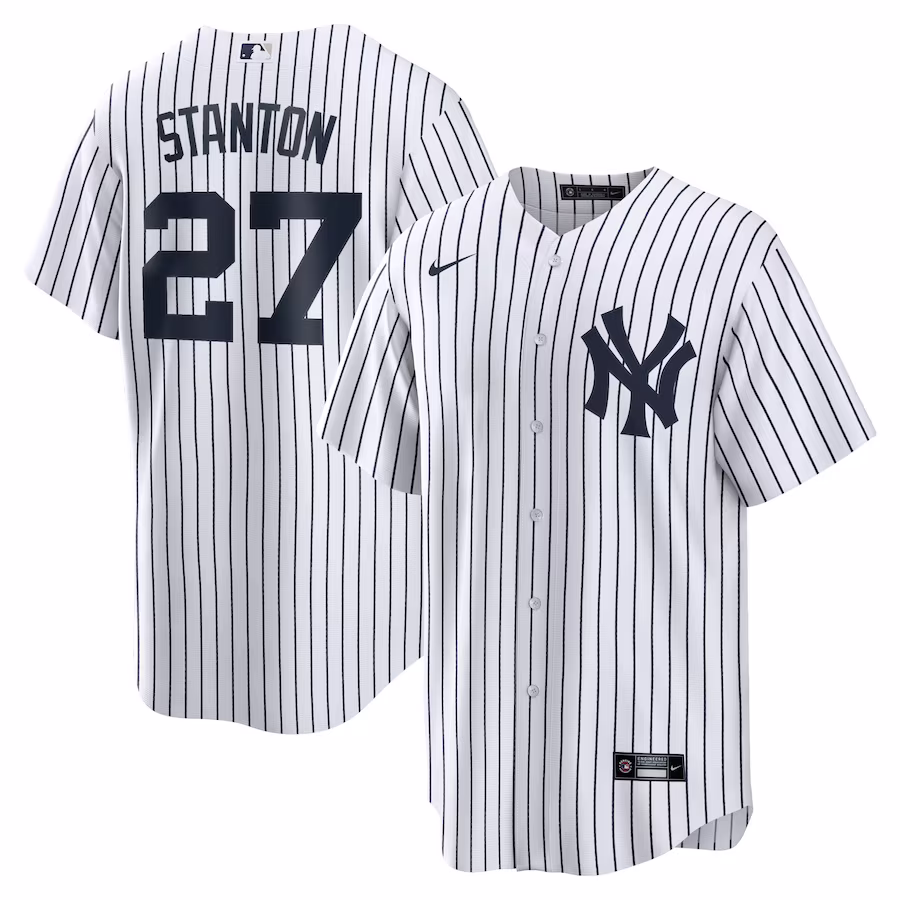 Men's New York Yankees Giancarlo Stanton Nike White Home Replica Player Name Jersey - ujerseystore