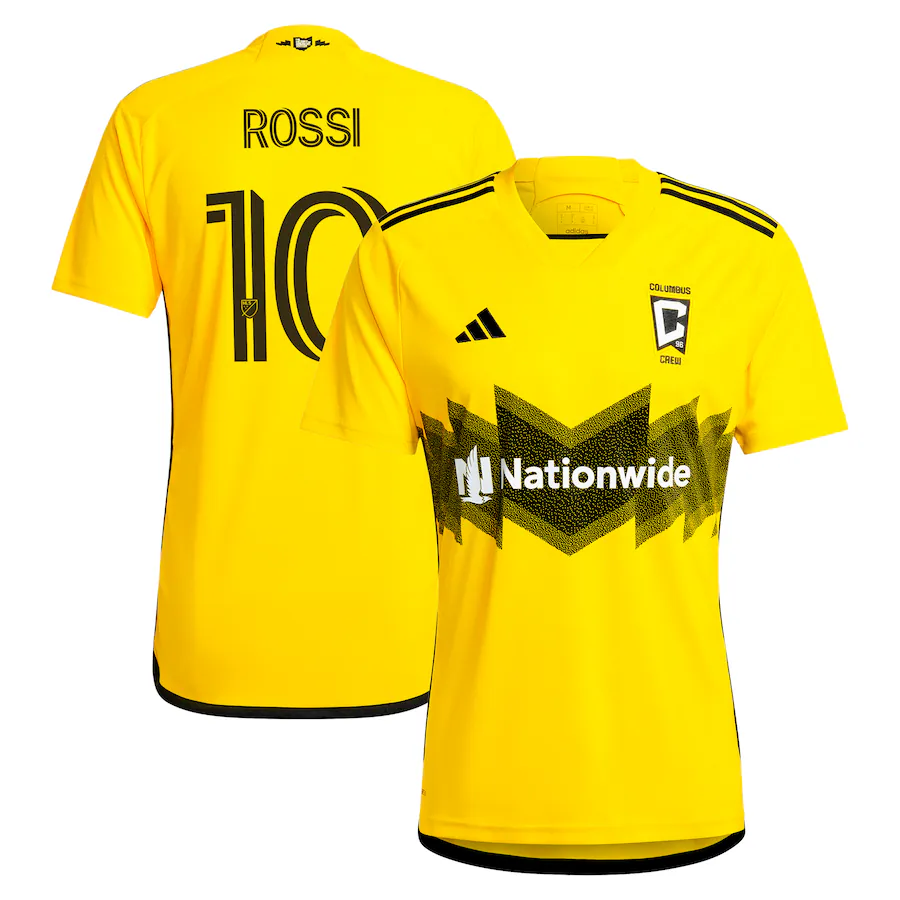 Men's Columbus Crew Diego Rossi adidas Yellow 2024 The Home Kit Replica Player Jersey - ujerseystore