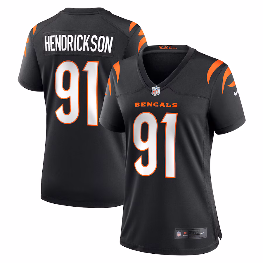 Women's Cincinnati Bengals Trey Hendrickson Nike Black Game Jersey - ujerseystore