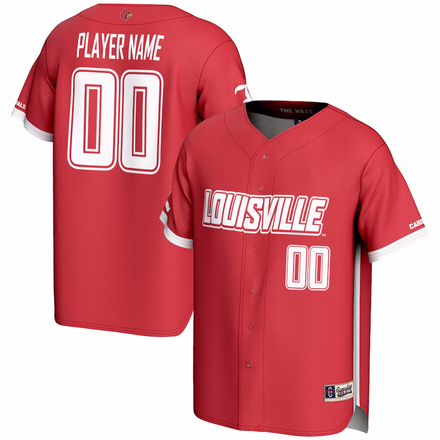 Louisville Cardinals GameDay Greats NIL Pick-A-Player Lightweight Baseball Jersey - Red - ujerseystore
