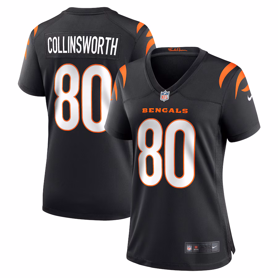 Women's Cincinnati Bengals Cris Collinsworth Nike Black Team Retired Player Game Jersey - ujerseystore