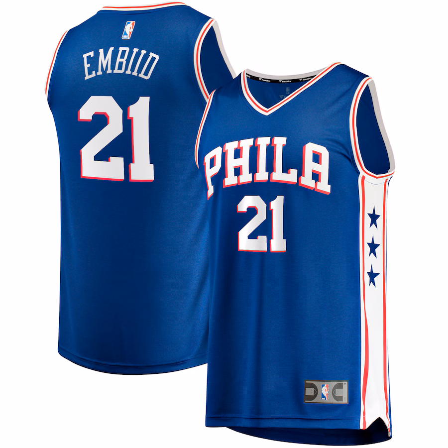 Men's Philadelphia 76ers Joel Embiid Fanatics Royal Big & Tall Fast Break Player Jersey - Icon Edition - ujerseystore
