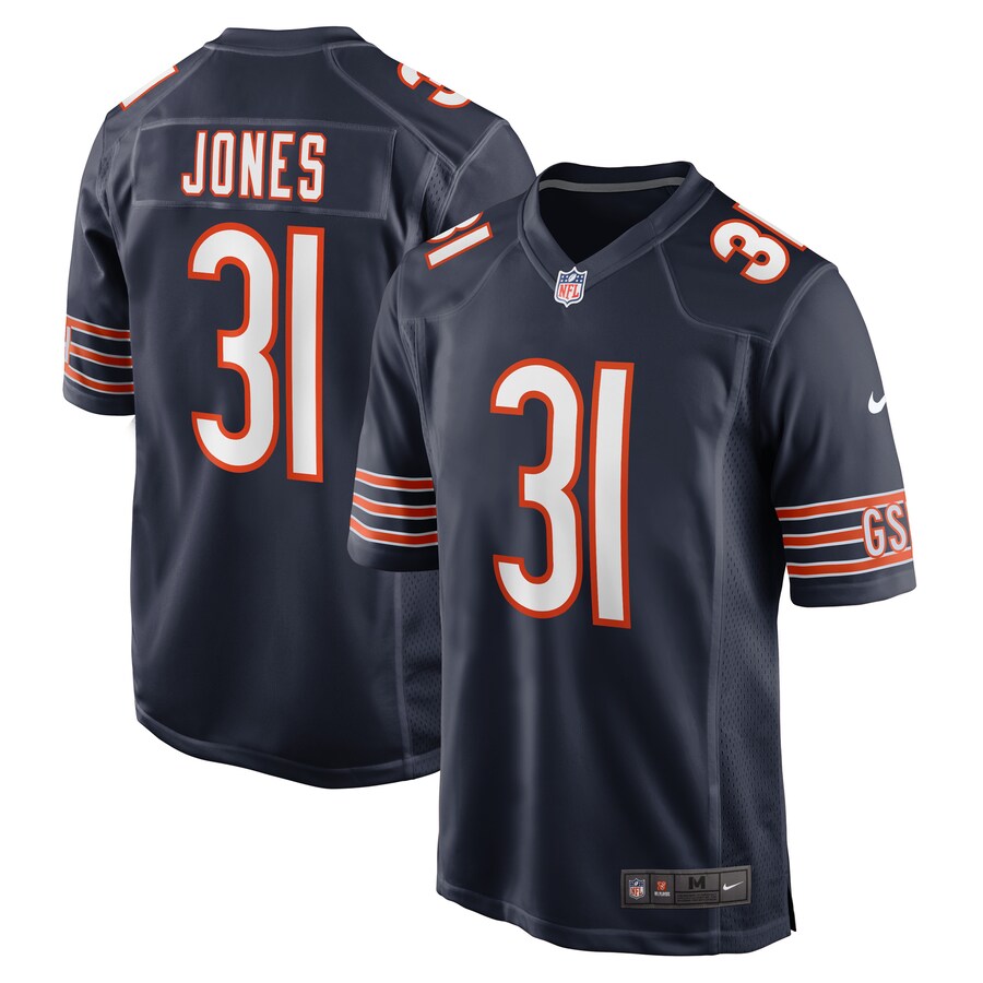 Men's Chicago Bears Jaylon Jones Nike Navy Game Player Jersey - ujerseystore