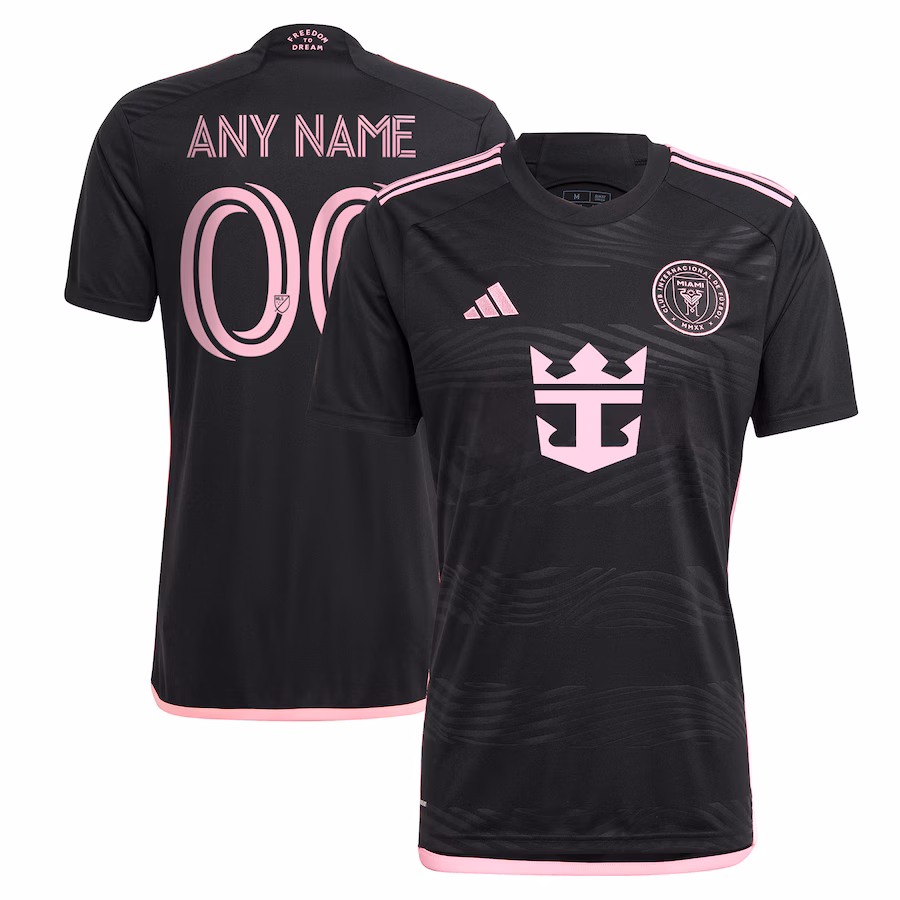 Men's Inter Miami CF  adidas Black 2024 La Noche Replica Custom Jersey - ujerseystore