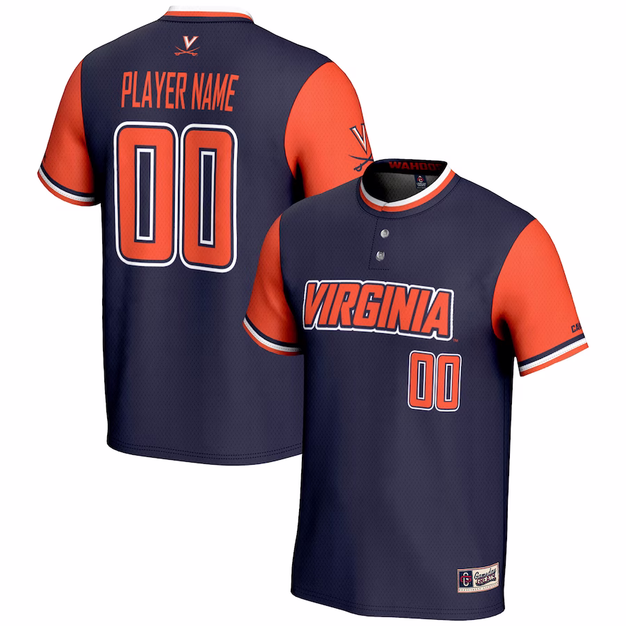 Virginia Cavaliers GameDay Greats Youth NIL Pick-A-Player Lightweight Softball Jersey - Navy - ujerseystore