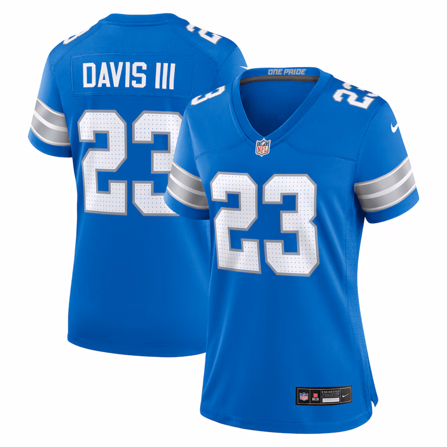 Women's Detroit Lions Carlton Davis III Nike  Blue Game Jersey - ujerseystore