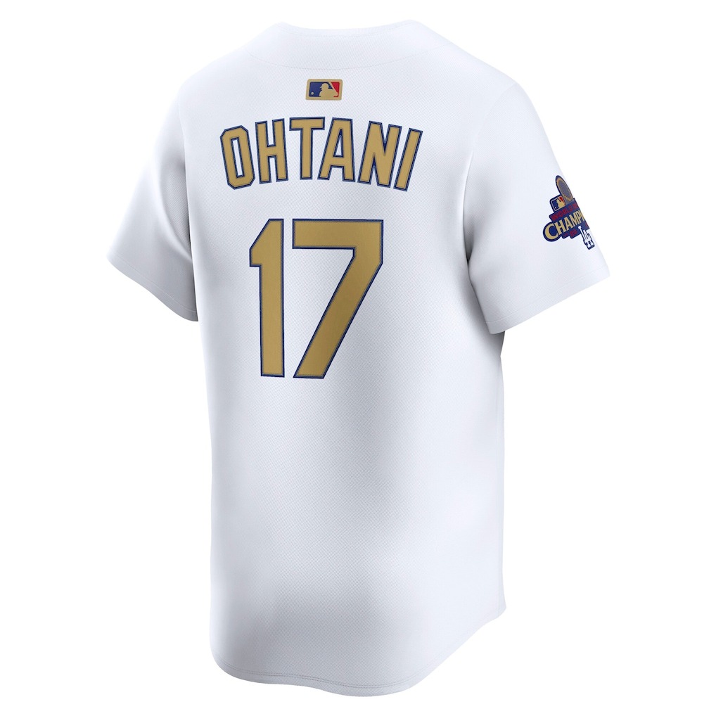 Men's Los Angeles Dodgers Shohei Ohtani Nike White 2025 Gold Collection Limited Jersey - ujerseystore