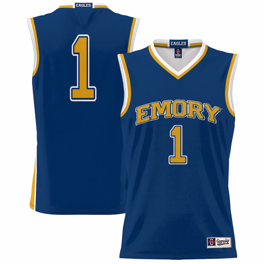#1 Emory Eagles GameDay Greats Youth Lightweight Basketball Jersey - Blue - ujerseystore