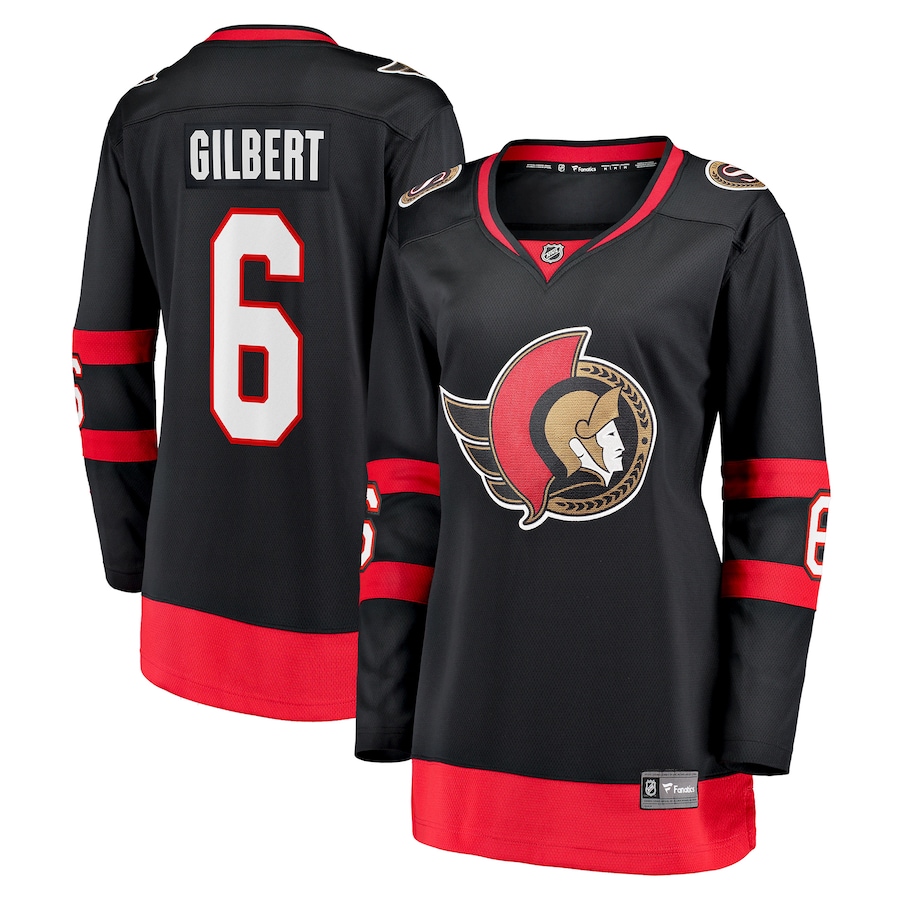Women's Ottawa Senators Dennis Gilbert Fanatics Black Home Breakaway Player Jersey - ujerseystore