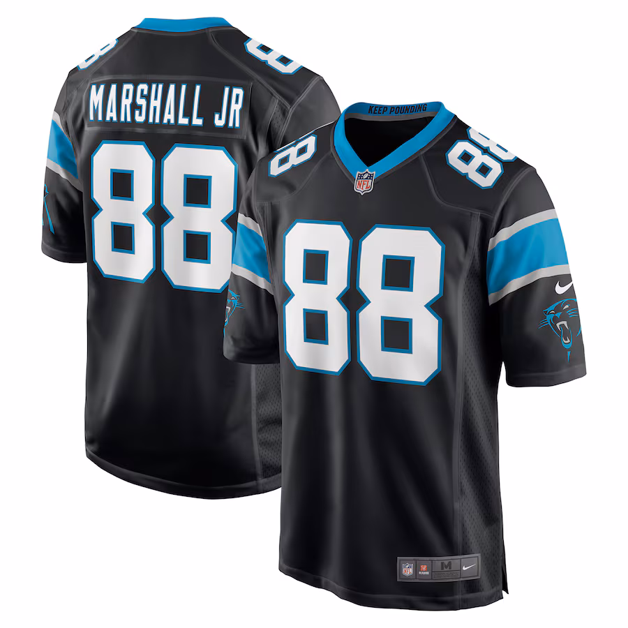 Men's Carolina Panthers Terrace Marshall Jr. Nike Black 2021 NFL Draft Pick Player Game Jersey - ujerseystore