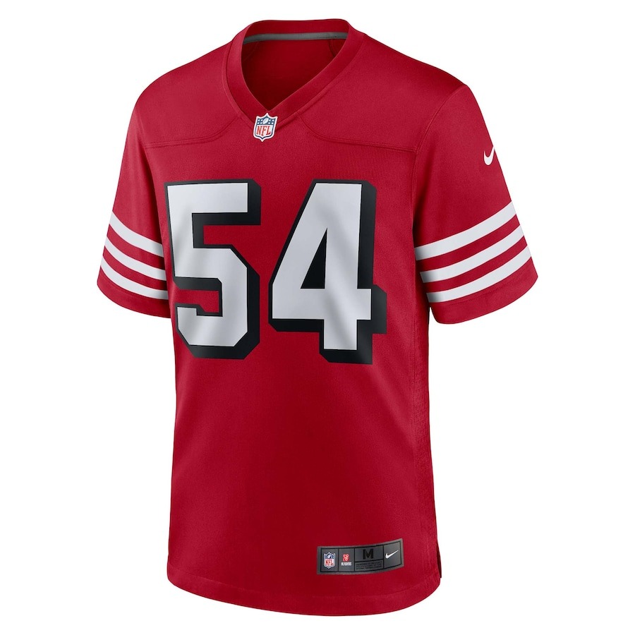 Men's San Francisco 49ers Fred Warner Nike Scarlet Alternate Game Jersey - ujerseystore