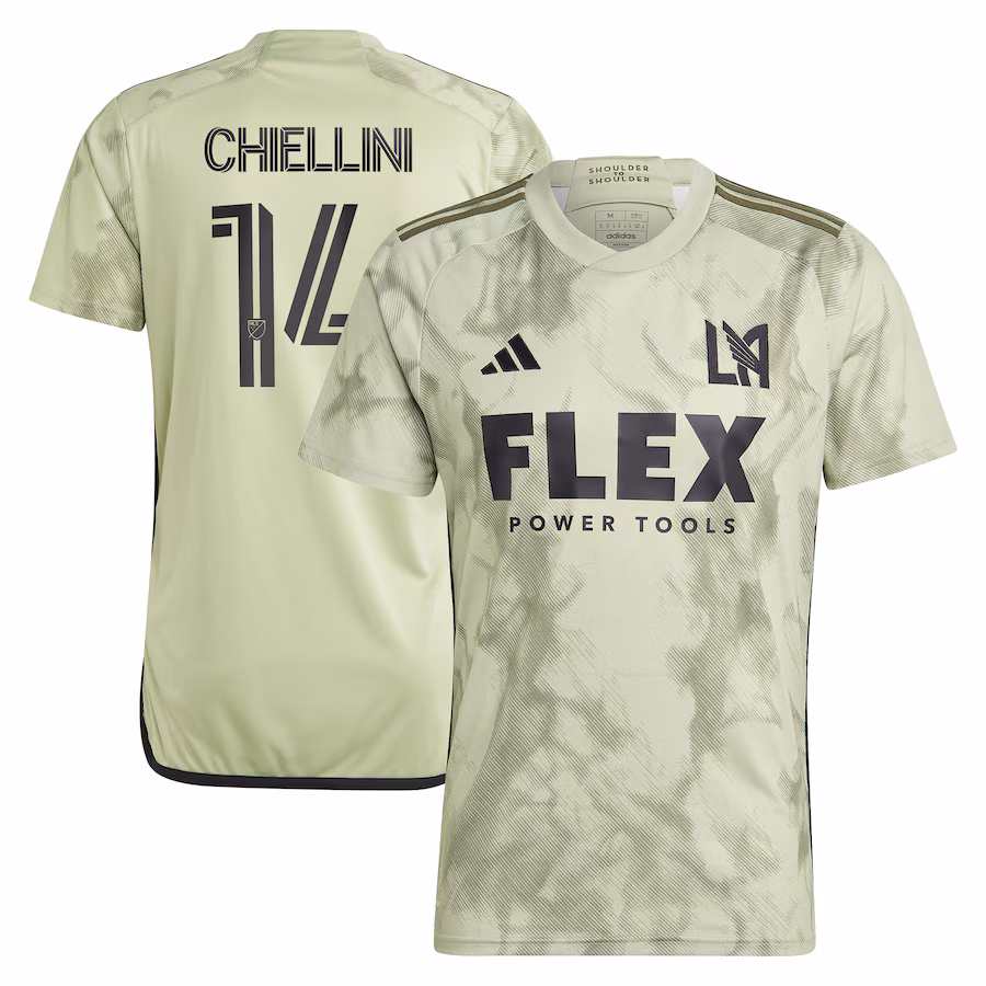 Men's LAFC Giorgio Chiellini adidas Green 2023 Smokescreen Replica Player Jersey - ujerseystore
