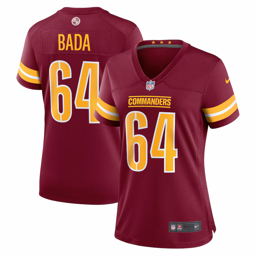 Women's Washington Commanders David Bada Nike  Burgundy  Game Jersey - ujerseystore